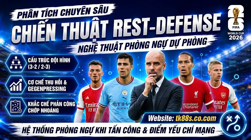Phân tích chiến thuật Rest-Defense và nghệ thuật phòng ngự dự phòng trong bóng đá - Cẩm nang chiến thuật eduify.in.